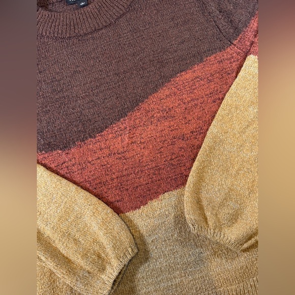 Fortune & Ivy Sweater in Brown, Rusy, and Gold - Picture 2 of 8